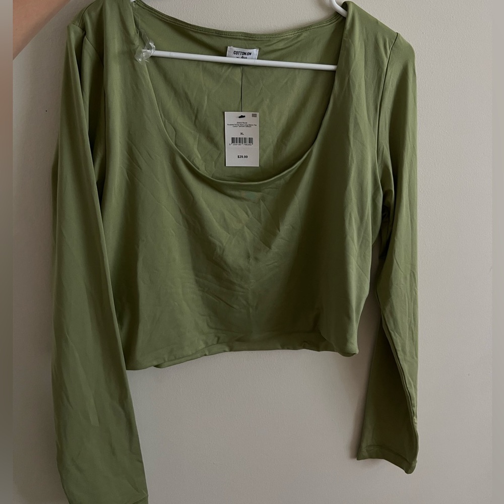 Cotton On long sleeve crop top